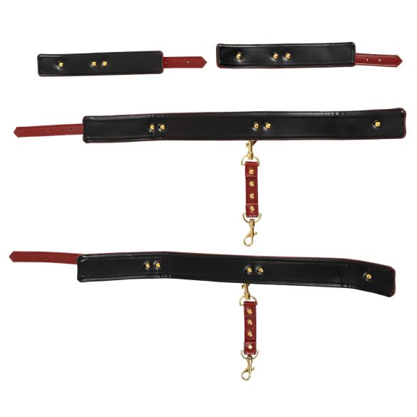 Bad Kitty - roku un kāju aproču komplekts sarkans