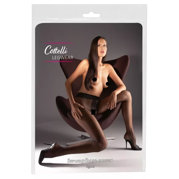 Cottelli - sieviešu seksīgas satīna zeķes - XL
