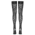 Cottelli Legwear - sieviešu augšstilba zeķes ar leopardu rakstu melnas - 4