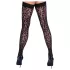 Cottelli Legwear - sieviešu augšstilba zeķes ar leopardu rakstu melnas - 5