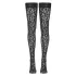 Cottelli Legwear - sieviešu augšstilba zeķes ar leopardu rakstu melnas - 5