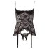 Cottelli - mežģīņu volāni - zeķtura tops (melns) - 80C/L