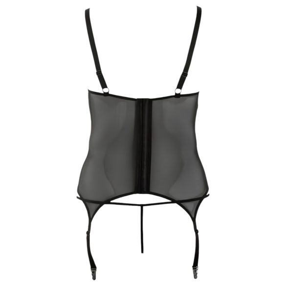 Cottelli - Ziedu sieviešu tops, plus izmēra (melns) - XXL