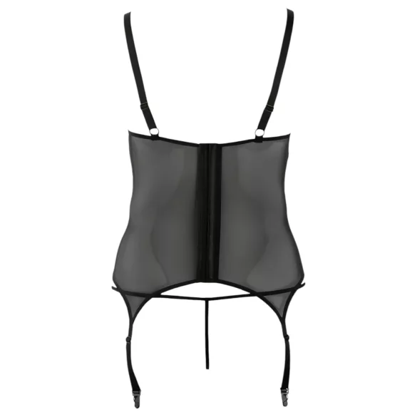 Cottelli - sieviešu topiņš ar ziedu rakstu, plus izmērs, melns - XXXXL