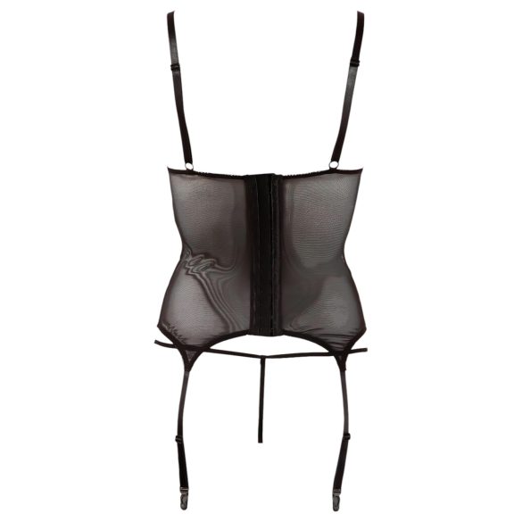 Cottelli - spīdīgs svītrains caurspīdīgs tops (melns) - M