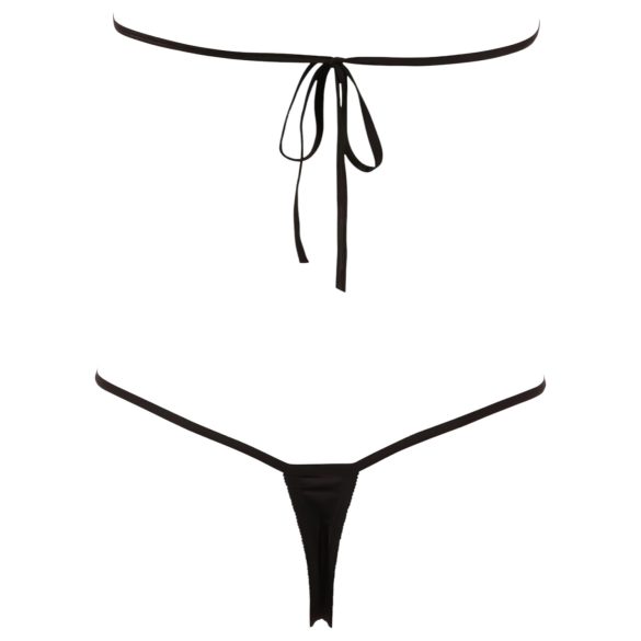 NO:XQSE - atvērts ķermeņa tīkliņš ar strasām melns S-L