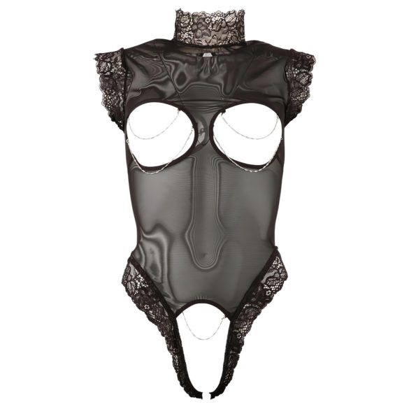 Abierta Fina - sieviešu bodijs ar atvērtām vietām melns - L