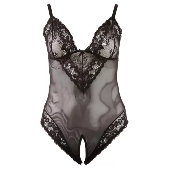 Cottelli plus size mežģīņu bodijs melns