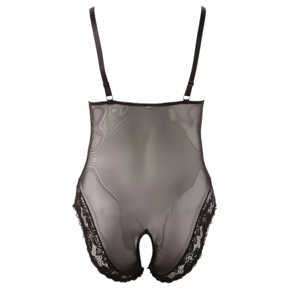 Cottelli plus size mežģīņu bodijs melns - XXXL