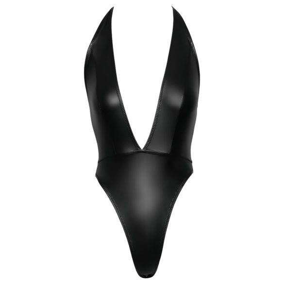 Cottelli Party - sieviešu spīdīgs bodijs ar kakla lenci melns - M