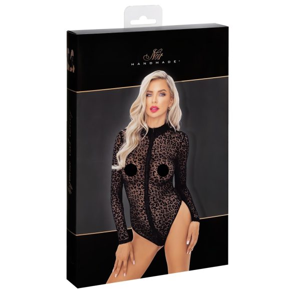 Noir - leoparda raksta, garāmērma T-krekls (melns)