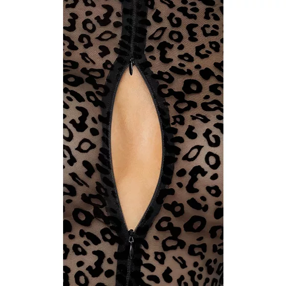 Noir - leoparda raksta, garāmērma T-krekls (melns) - M