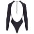 Cottelli - atvērts muguras, mirdzošs bodijs (melns) - M