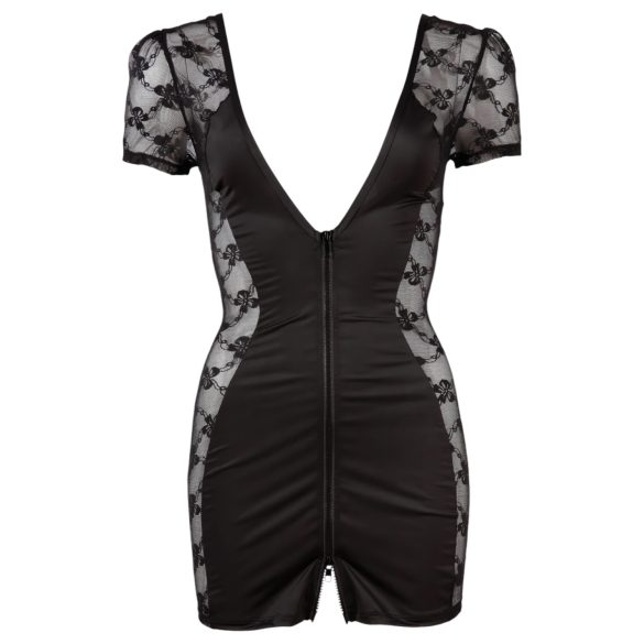 Cottelli - sieviešu mežģīņu mini kleita ar bantīti melna - XL