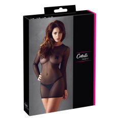 Cottelli - caurspīdīga kleita melna