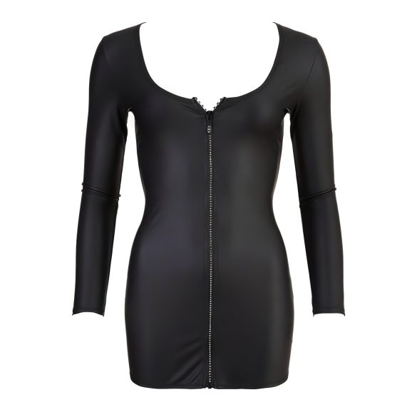 Cottelli - sieviešu mini kleita ar rāvējslēdzēju un rhinestones melna - L