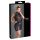 Cottelli Plus Size - spīdīga šifona kleita (melna) - 3XL