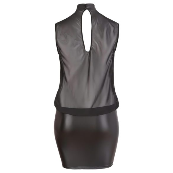 Cottelli plus size sieviešu spīdīga šifona kleita melna - 4XL