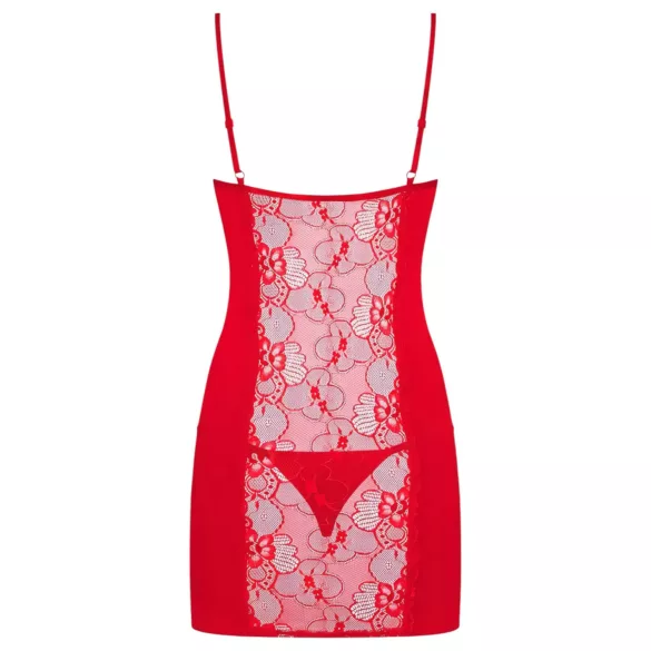 Obsessive Heartina - sieviešu naktskleita un string biksītes sarkanā krāsā - L/XL