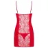 Obsessive Heartina - sieviešu naktskleita un string biksītes sarkanā krāsā - L/XL