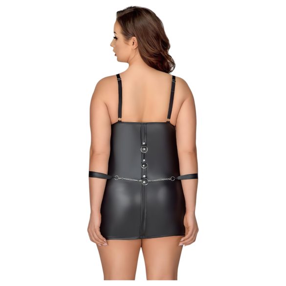 Cottelli plus size kleita ar aproci melna