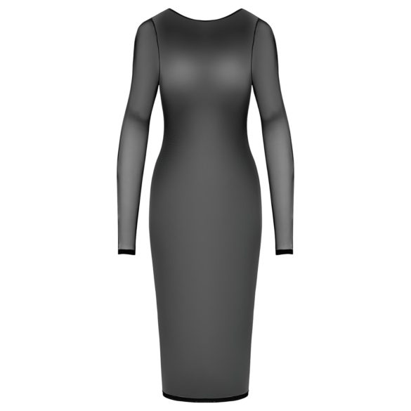 Cottelli Party - sieviešu caurspīdīga kleita ar rāvējslēdzēju, melna - M