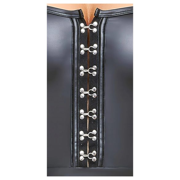 Cottelli - spīdīga minikleita ar plisētu svārku melna - L