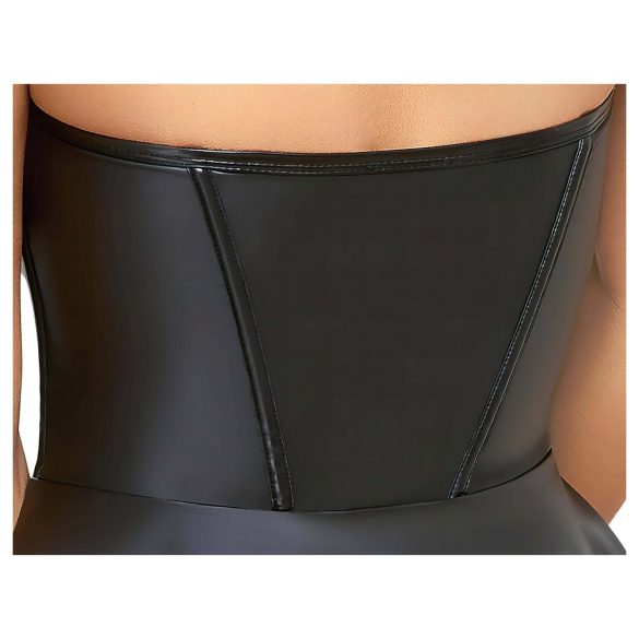 Cottelli - spīdīga minikleita ar plisētu svārku melna - L