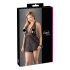 Cottelli Plus Size - mežģīņu viegls babydolls (melns) - 2XL