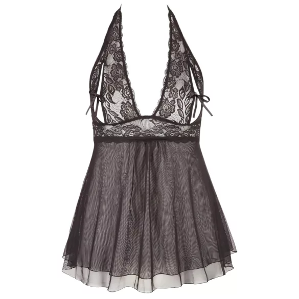 Cottelli plus size babydoll ar mežģīnēm melns - 2XL