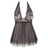 Cottelli Plus Size - mežģīņu viegls babydolls (melns) - 2XL