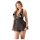Cottelli Plus Size - mežģīņu gaisīgais babydoll (melns) - 4XL
