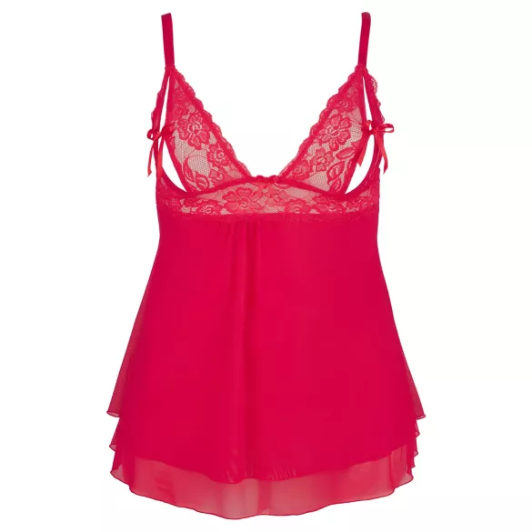 Cottelli plus size babydoll ar mežģīnēm sarkans - XL
