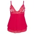 Cottelli plus size babydoll ar mežģīnēm sarkans - XL