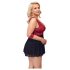 Cottelli Bondage Plus Size - babydolls (sarkans) - 3XL