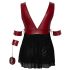 Cottelli Bondage Plus Size - babydolls (sarkans) - 3XL
