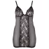 Cottelli plus size mežģīņu caurspīdīga naktskrekls melns