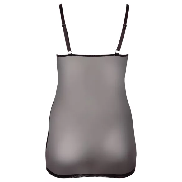 Cottelli plus size mežģīņu caurspīdīga naktskrekls melns