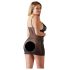 Cottelli Plus Size - mežģīņu caurspīdīga naktskrekls (melns) - 4XL