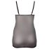 Cottelli Plus Size - mežģīņu caurspīdīga naktskrekls (melns) - 4XL