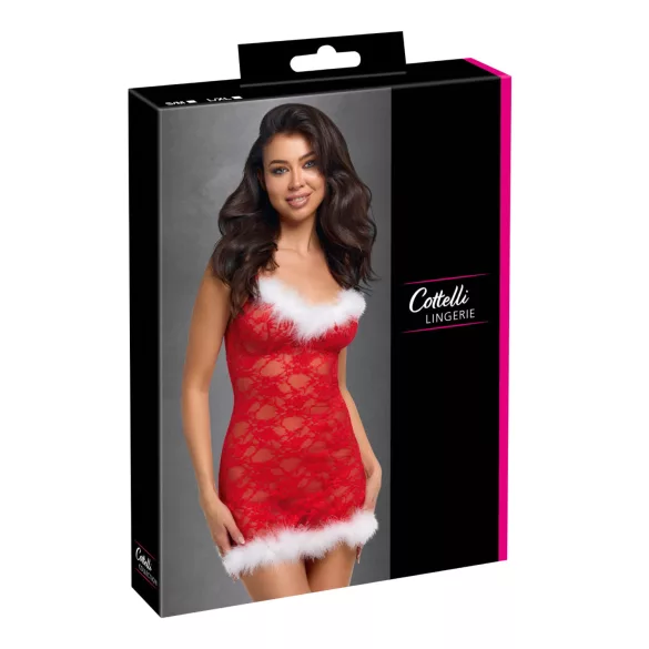 Cottelli - Ziemassvētku mini kleita (sarkana) - L/XL