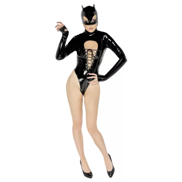 Black Velvets - sieviešu garroku bodijs Batwoman melns - XL