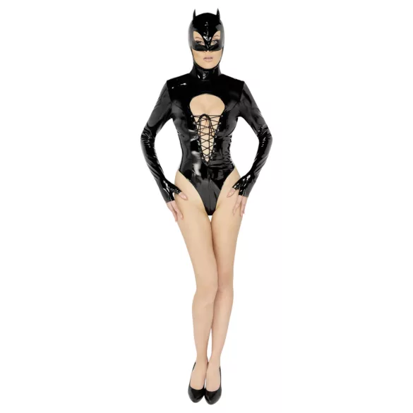 Black Velvets - sieviešu garroku bodijs Batwoman melns - XL