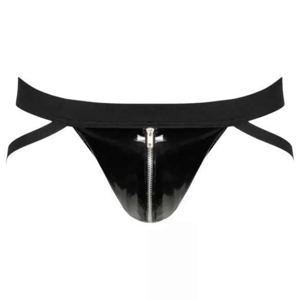 Black Level - vīriešu jockstrap biksītes ar rāvējslēdzēju melnas