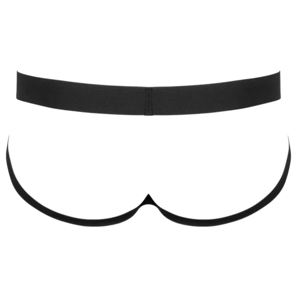 Black Level - vīriešu jockstrap biksītes ar rāvējslēdzēju melnas