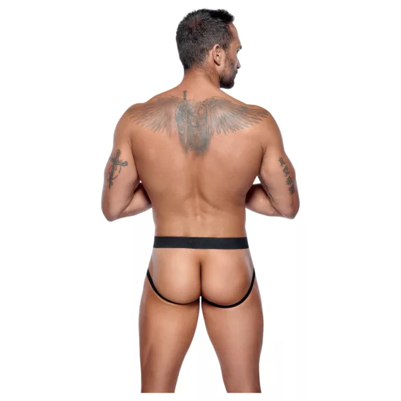 Black Level - vīriešu jockstrap biksītes ar rāvējslēdzēju melnas - L