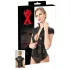 LATEX - sieviešu īsroku tops ar rāvējslēdzēju melns - L