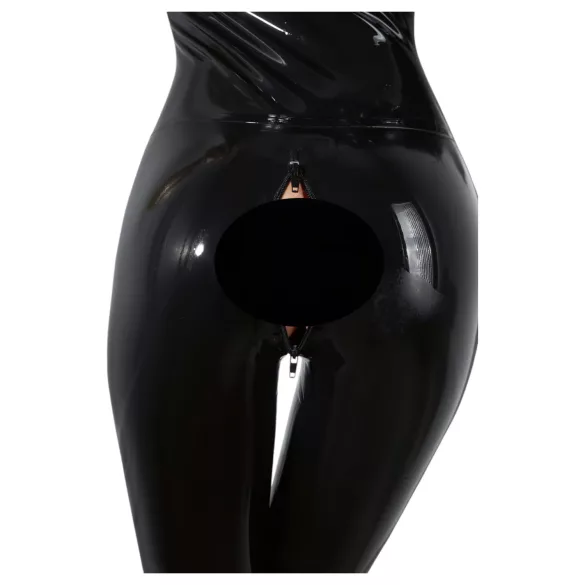 Latex sieviešu garroku kombinezons melns - XL