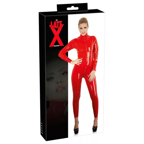 LATEX - sieviešu garroku kombinezons sarkans - S