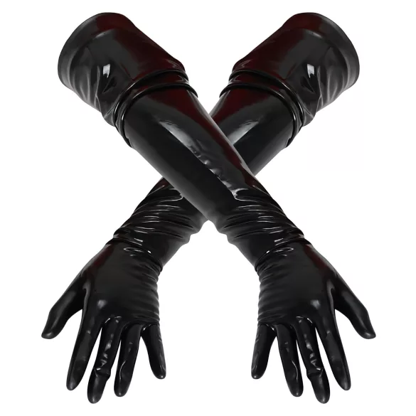 Lateksa garie, unisex cimdi (melni) - M